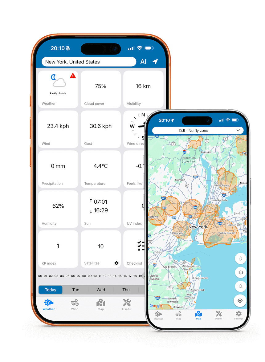 Drone Forecast app screenshots